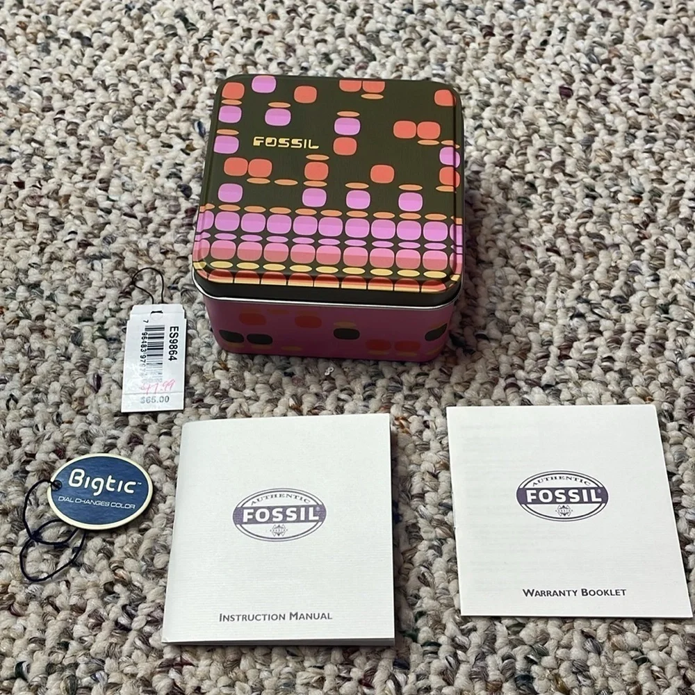 Fossil Pink Bigtic Kool Kitty Watch. Vintage EUC - Picture 6 of 11